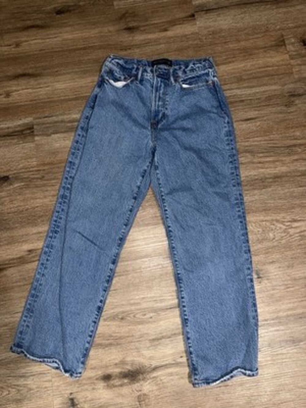 Abercrombie & Fitch Vintage Stretch Athletic Baggy Blue Jeans Men's 29x30 Y2K